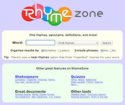 rhymes with on|rhyme website.